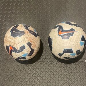 Two Nike Aeroflow 24/25 Academy Soccer Balls Size 5